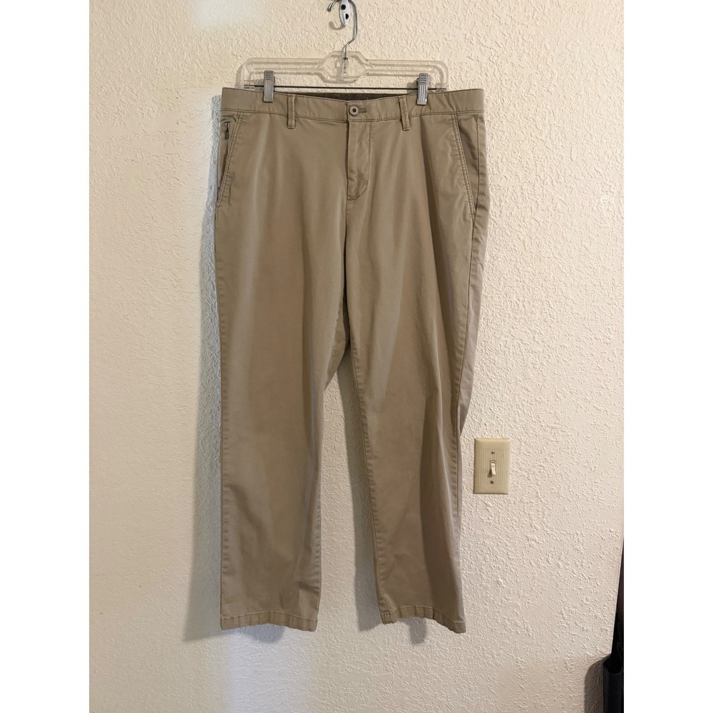 English Laundry Mens Khaki Chino Pants Tan Stretch Flat Front 34‎ x 30 Preppy